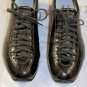 SANTONI SHOES $465 DK BROWN CALF SPORT STRIPE LOW PROFILE TRAINERS 7.5 40.5e NEW