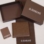 A.TESTONI WALLET $420 BROWN GRAINED CARIBU/REINDEER SKIN LOGO 8-CC BILL FOLD NEW