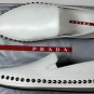 PRADA SPORT SHOES $750 WHITE NAPPA SPIKE WRAP SOLE LOAFER 10.5 43.5 NEW
