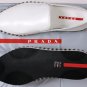 PRADA SPORT SHOES $750 WHITE NAPPA SPIKE WRAP SOLE LOAFER 10.5 43.5 NEW