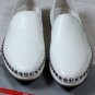 PRADA SPORT SHOES $750 WHITE NAPPA SPIKE WRAP SOLE LOAFER 10.5 43.5 NEW