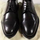 SALVATORE FERRAGAMO SHOES $580 BROWN APRON TOE ORNAMENTED DERBY 11.5D 44.5e NEW