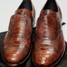 DOLCE & GABBANA SHOES $1650 BROWN GLAZED OSTRICH LEG CAPTOE OXFORD 10 43e NEW