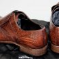 DOLCE & GABBANA SHOES $1650 BROWN GLAZED OSTRICH LEG CAPTOE OXFORD 10 43e NEW