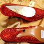 FERRAGAMO CREATIONS SHOES $1900 RED SWAROVSKI CRYSTAL MARILYN PUMP 10B 40 NEW