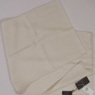 ZEGNA SCARF $295 LIGHT BEIGE STRIPED 100%WOOL FRAYED ENDS WINTER SCARF NEW