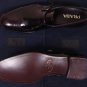 PRADA SHOES $795 DARK BORDEAUX WING-TIP TOE ORNAMENTED MONK STRAP 11 44 NEW