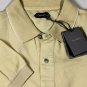 TOM FORD POLO $850 CREAM 2-BTN COTTON/SILK LOGO COUTURE POLO XL 54 NEW
