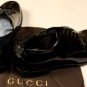 GUCCI SHOES $665 BLACK PATENT LOGO TAB HEEL VENICE FORMAL DERBY 11 44e NEW