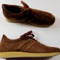 MALO SHOES $485 RUST BROWN SUEDE LOGO SIDE STRIPE COMFORT TRAINERS 10D 43e NEW