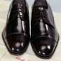 SALVATORE FERRAGAMO SHOES $695 BRANDY BRUSHED CALF CAPTOE DERBY 10EE 43e NEW