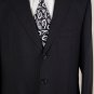 DOLCE & GABBANA SUIT $2285 SOLID BLACK 3-BUTTON 100%VIRGIN WOOL SUIT 46L 56e NEW