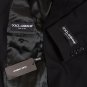 DOLCE & GABBANA SUIT $2285 SOLID BLACK 3-BUTTON 100%VIRGIN WOOL SUIT 46L 56e NEW