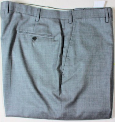 KITON PANTS $1695 LIGHT GRAY SUPER 150's WOOL HANDMADE DRESS SLACKS 40 56e NEW