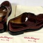 SALVATORE FERRAGAMO SHOES $940 BROWN TRAMEZZA WINGTIP DERBY 7.5EEE 40.5e NEW
