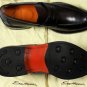 SANTONI SHOES $870 DARK BROWN HANDMADE PENNY LOAFERS 11 44e NEW