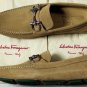 SALVATORE FERRAGAMO SHOES $595 CAMEL LOGO GANCIO ORNAMENTED DRIVER 7EEE 40 NEW