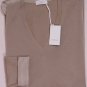 MALO SWEATER $880 SAND BROWN 100%CASHMERE CASH-LIGHT V-NECK JUMPER LARGE 52e NEW