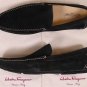 SALVATORE FERRAGAMO SHOES $545 DK GREEN CONTRAST PACIFICO DRIVER 10.5 43.5e NEW