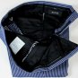 GUCCI PANTS $690 BLUE/SILVER REP HERRINGBONE STRIPED FIT LEG SLACKS 36 52e NEW