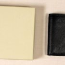 BRIONI WALLET $465 BLACK LOGO EMBOSSED CALFSKIN 6-CARD SLOT DUAL BILLFOLD NEW