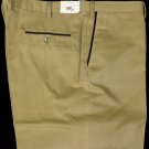BRIONI PANTS $695 TAN BROWN 100% COTTON LEATHER ACCENT WINTER SLACKS 43 60e NEW