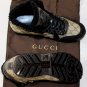 GUCCI SHOES $695 BROWN LOGO GUCCISSIMA CHUNKY SOLE LINED HIKING BOOT 9 42 NEW