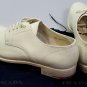PRADA SHOES $895 IVORY SAFFIANO LEATHER LACE UP STACKED HEEL DERBY 12 45 NEW