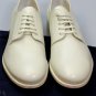PRADA SHOES $895 IVORY SAFFIANO LEATHER LACE UP STACKED HEEL DERBY 12 45 NEW