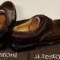 A. TESTONI SHOES $1150 BROWN DUAL GRAIN CALF CAPTOE ORNAMNETED DERBY 8 41 NEW