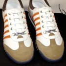 DSQUARED2 SHOES $495 WHITE/ORANGE/TAN MAPLE LEAF LOGO TRAINERS 10.5 43.5e NEW