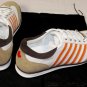 DSQUARED2 SHOES $495 WHITE/ORANGE/TAN MAPLE LEAF LOGO TRAINERS 10.5 43.5e NEW