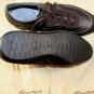 SANTONI SHOES $495 DARK BROWN SUEDE/NYLON LOGO EMBOSSED TRAINERS 12 45e NEW