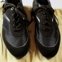 SANTONI SHOES $495 DARK BROWN SUEDE/NYLON LOGO EMBOSSED TRAINERS 12 45e NEW