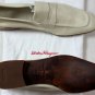SALVATORE FERRAGAMO SHOES $595 IVORY LOGO EMBOSS PENNY VAMP LOAFER 9.5 42.5 NEW