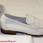 SALVATORE FERRAGAMO SHOES $595 IVORY LOGO EMBOSS PENNY VAMP LOAFER 9.5 42.5 NEW