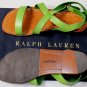 RALPH LAUREN SHOES $425 GREEN LEATHER MULTI-STRAP BUCKLED SANDALS 10 43e NEW