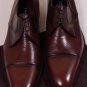 A. TESTONI SHOES $1195 BROWN LLAMA SKIN CAPTOE HANDMADE DERBY 12.5 45.5 NEW