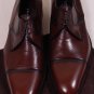 A. TESTONI SHOES $1195 BROWN LLAMA SKIN CAPTOE HANDMADE DERBY 12.5 45.5 NEW