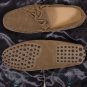 SUTOR MANTELLASSI SHOES $545 KHAKI SUEDE TIED VAMP PEBBLED SOLE DRIVERS 8 41 NEW