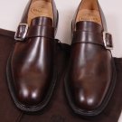 CHURCH'S SHOES $850 DARK BROWN BENCH MADE BUCKLED MONK STRAP 12 45 NEW