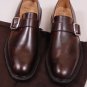 CHURCH'S SHOES $850 DARK BROWN BENCH MADE BUCKLED MONK STRAP 12 45 NEW