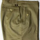 GUCCI PANTS $830 OLIVE WOOL/CASHMERE FLANNEL LOGO STRAP HIP SLACKS 36 52e NEW