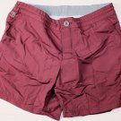 BRUNELLO CUCINELLI SWIMSUIT $590 SMOKE MAROON LOGO BEACH SWIM TRUNK L 52e NEW