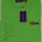 RALPH LAUREN PURPLE LABEL SWEATER $965 GREEN 100%CASHMERE POLO CREW XL 54e NEW