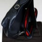 GUCCI MESSENGER BAG $2195 NAVY LOGO EMBOSSED BELT CLOSURE LOGO WEB STRAP BAG NEW
