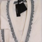 VERSACE SWEATER $1080 IVORY GRAY BLAZE ETCHED 5BTN 100%WOOL CARDIGAN MED 50e NEW