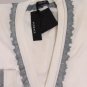 VERSACE SWEATER $1080 IVORY GRAY BLAZE ETCHED 5BTN 100%WOOL CARDIGAN MED 50e NEW