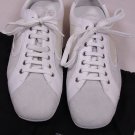 ZEGNA SHOES $455 WHITE LEATHER/SUEDE LOW PROFILE LOGO TRAINERS 9.5 42.5e NEW