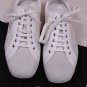 ZEGNA SHOES $455 WHITE LEATHER/SUEDE LOW PROFILE LOGO TRAINERS 9.5 42.5e NEW